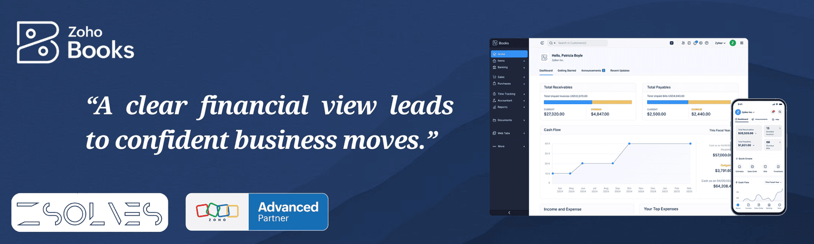 Zoho Books Finance Overview :-